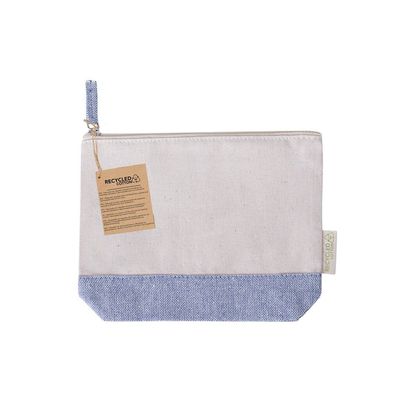 Neceser Algodón Bicolor Base y Tirador a Juego Azul