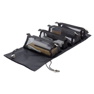 Neceser de 4 estuches con velcro en la base