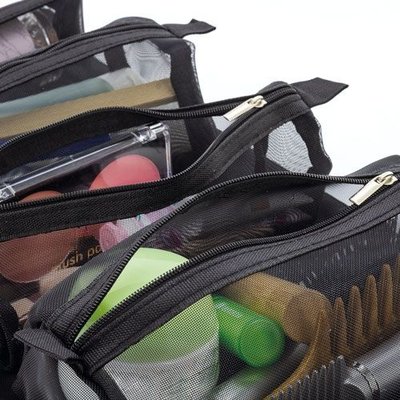 Neceser de 4 estuches con velcro en la base