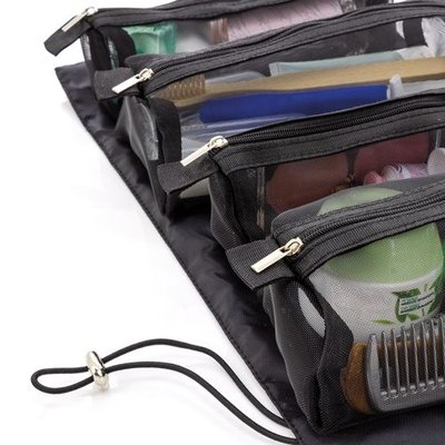 Neceser de 4 estuches con velcro en la base