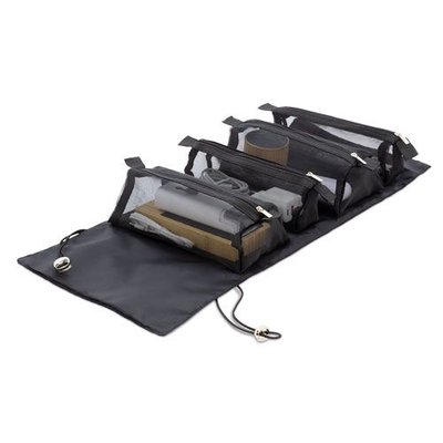 Neceser de 4 estuches con velcro en la base