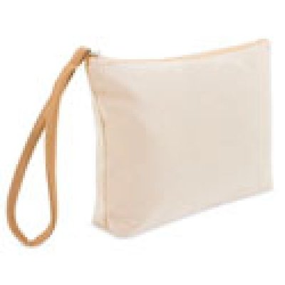 Neceser Algodón con Cremallera y Cinta de Color