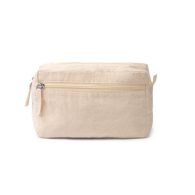 Neceser de algodón doble bolsillo Crudo