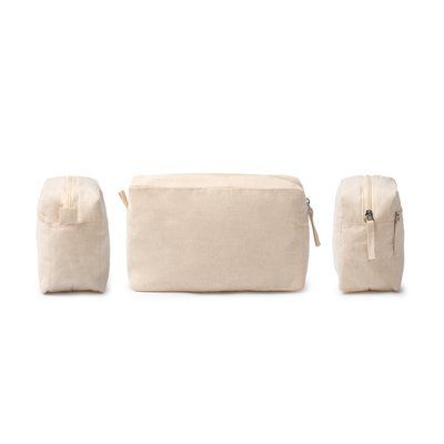 Neceser de algodón doble bolsillo