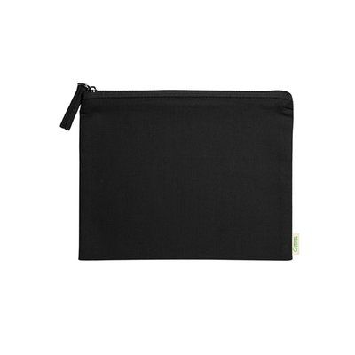 Neceser algodón orgánico con tirador a juego Negro Talla Única Adulto