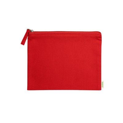 Neceser algodón orgánico con tirador a juego Rojo Talla Única Adulto