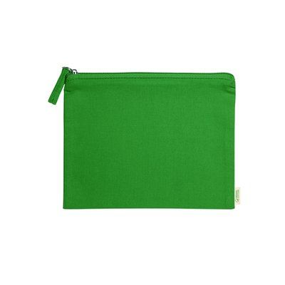 Neceser algodón orgánico con tirador a juego Verde Helecho Talla Única Adulto