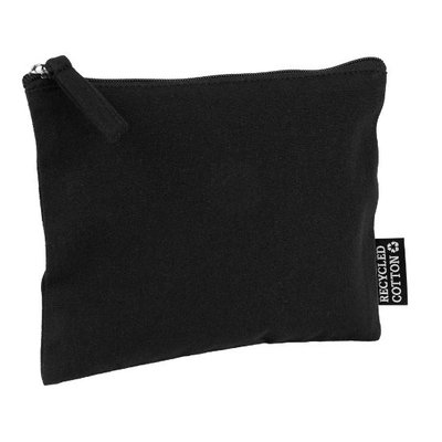Neceser de algodón reciclado color negro Negro