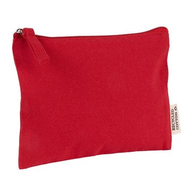 Neceser de algodón reciclado color negro Rojo