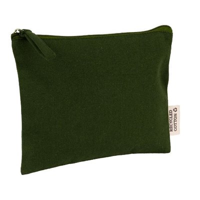 Neceser de algodón reciclado color negro Verde Oscuro