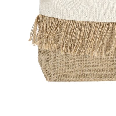 Neceser algodón/yute con flecos