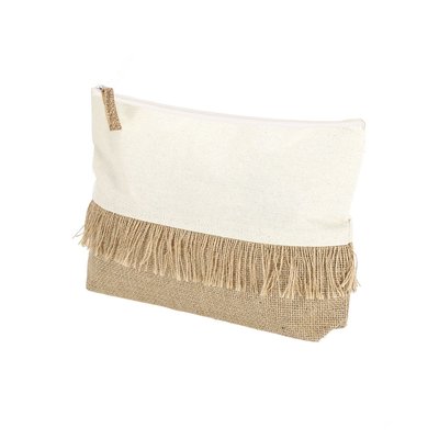 Neceser algodón/yute con flecos