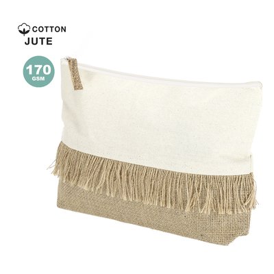 Neceser algodón/yute con flecos
