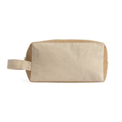 Neceser de algodón y yute natural Crudo Talla Única Adulto