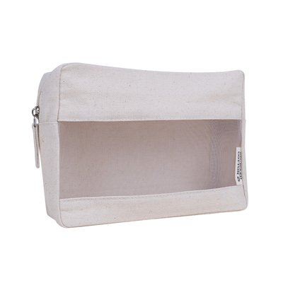 Neceser en canvas reciclado con ventana Natural