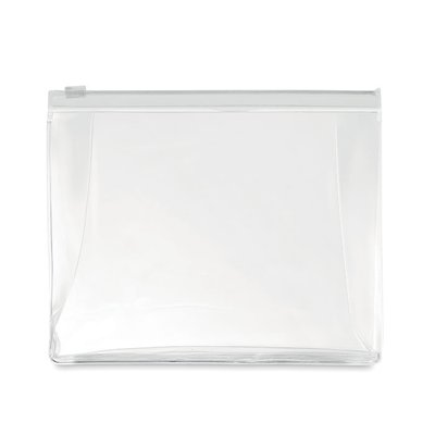 Neceser con cierre zip para viaje Blanco Transparente