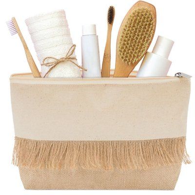 Neceser ECO Canvas/Yute con Flecos