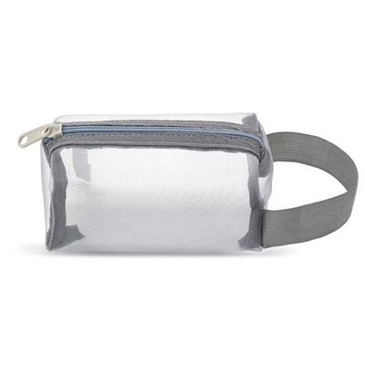 Neceser de malla transparente con asa