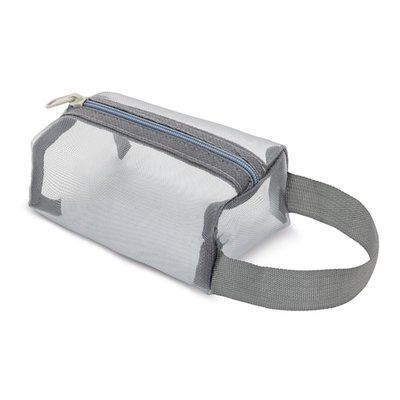 Neceser de malla transparente con asa