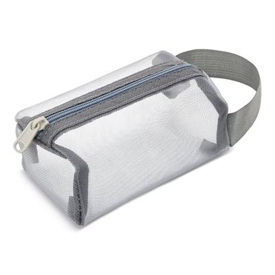 Neceser de malla transparente con asa