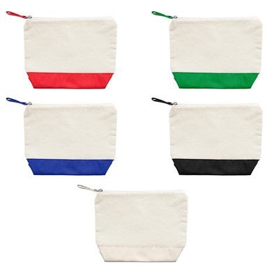 Neceser multiusos de algodón bicolor