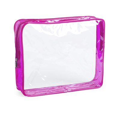 Neceser multiusos transparente Fucsi