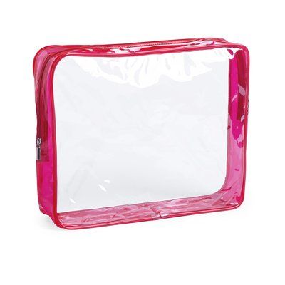 Neceser multiusos transparente Roj
