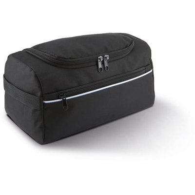 Neceser negro con asa lateral y gancho