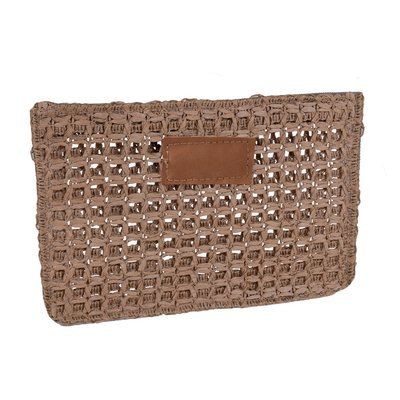 Neceser de papel de rafia Marrón