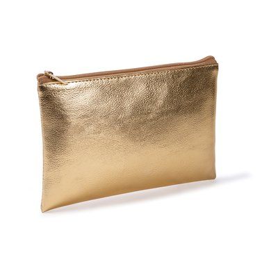 Neceser plano dorado en PU 350 g/m² Dorado