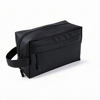 Neceser PU con bolsillo y asa lateral LISO