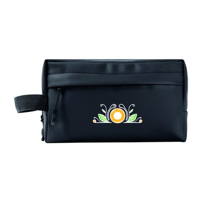 Neceser PU con bolsillo y asa lateral