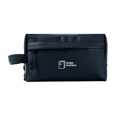 Neceser PU con bolsillo y asa lateral
