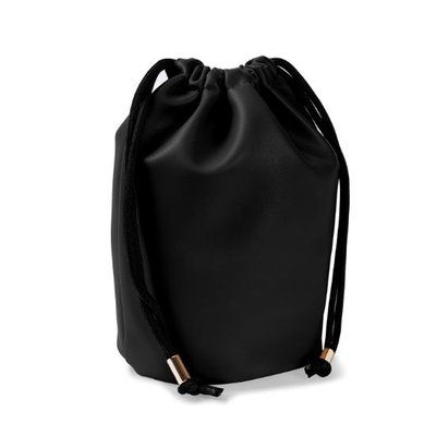 Neceser tipo bolsa de PU con forro interior Negro