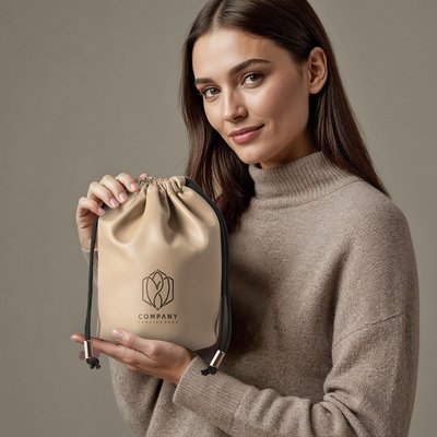 Neceser tipo bolsa de PU con forro interior