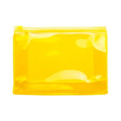 Neceser transparente con cierre hermético Amarillo