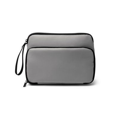 Neceser triangular de PU con compartimentos Gris Talla Única Adulto