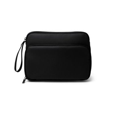 Neceser triangular de PU con compartimentos Negro Talla Única Adulto