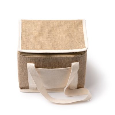 Nevera de yute isotérmica con bolsillo