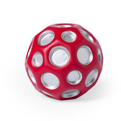 Original bola antiestrés que bota Roj