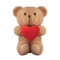 Osito de peluche 23cm con corazón rojo Rojo