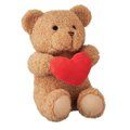 Osito de peluche 23cm con corazón rojo