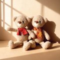 Oso de peluche con Bufanda Natural