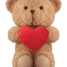 Osito de peluche 23cm con corazón rojo Rojo