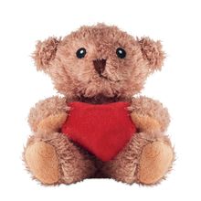 Osito de peluche con corazón rojo Rojo