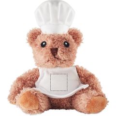 Osito de peluche cocinero con gorro | Frontal | 25 x 25