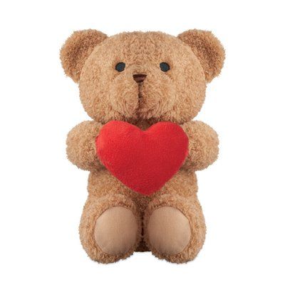 Osito de peluche 23cm con corazón rojo