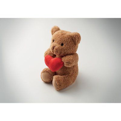 Osito de peluche 23cm con corazón rojo