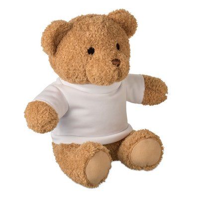 Osito de peluche con camiseta personalizable Blanco