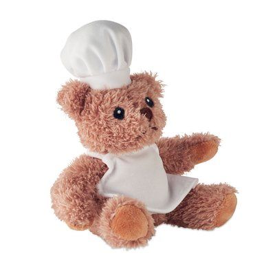 Osito de peluche cocinero con gorro